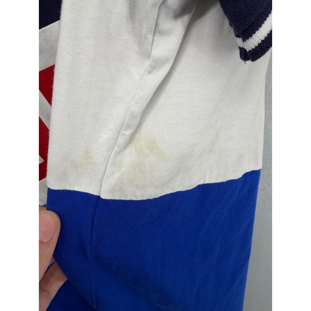 Polo Ralph Lauren Mens T-Shirt Colorblock USA Shield Logo Navy White Blue M - Picture 5 of 6